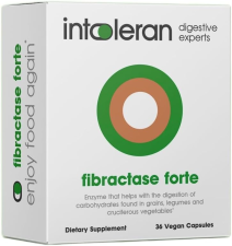 INTOLERAN FIBRACTASE 1200 DIGESTIVE ENZYME SUPPLEMENT - 36 CAPSULES FOR DIGESTIVE HEALTH