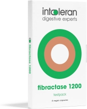 INTOLERAN FIBRACTASE 1200 DIGESTIVE ENZYMES TEST PACK - 6 CAPSULES FOR DIGESTIVE SUPPORT