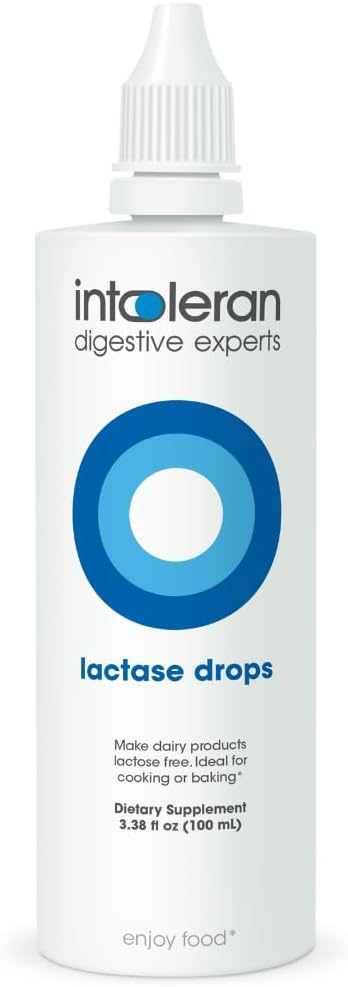 INTOLERAN LACTASE DIGESTIVE ENZYME DROPS 3.38 FL OZ 100 ML FOR LACTOSE INTOLERANCE RELIEF