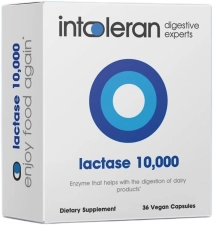 INTOLERAN LACTASE 10,000 IU DIGESTIVE ENZYME SUPPLEMENT - 36 CAPSULES FOR LACTOSE INTOLERANCE