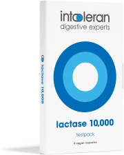INTOLERAN LACTASE 10,000 IU DIGESTIVE ENZYME CAPSULES - 6 COUNT TEST PACK FOR LACTOSE INTOLERANCE