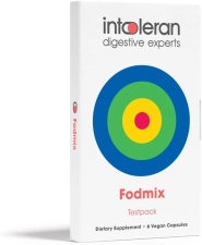 INTOLERAN FODMIX QUATRASE 10,000 DIGESTIVE ENZYMES TEST PACK - 6 CAPSULES FOR FOOD INTOLERANCE