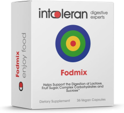 INTOLERAN FODMIX QUATRASE 10,000 DIGESTIVE ENZYME CAPSULES 36 COUNT FOR FOOD INTOLERANCE