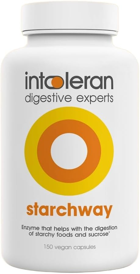 INTOLERAN STARCHWAY DIGESTIVE ENZYMES SUPPLEMENT 150 CAPSULES FOR IMPROVED DIGESTION