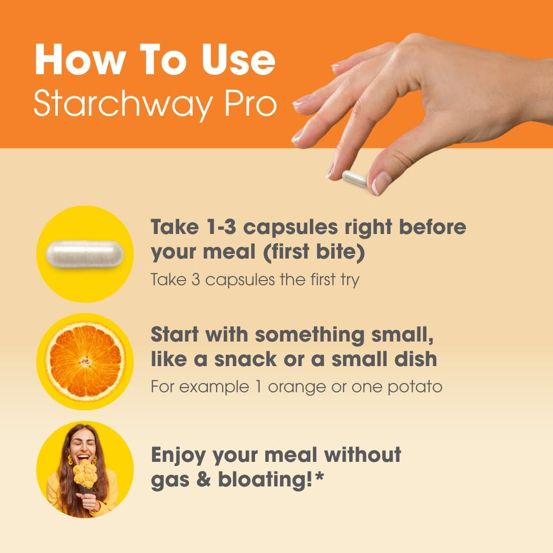 INTOLERAN STARCHWAY PRO DIGESTIVE ENZYMES TEST PACK 6 CAPSULES FOR DIGESTIVE SUPPORT