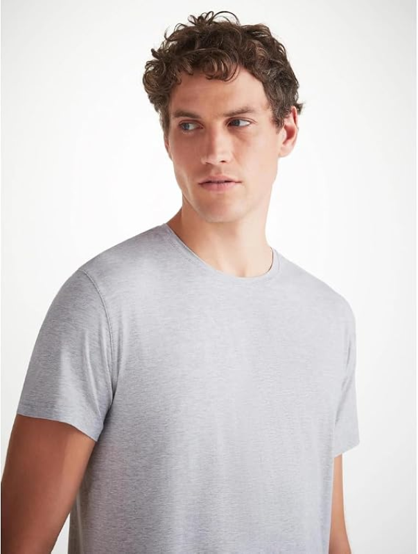 DEREK ROSE MENS SHORT SLEEVE MICRO MODAL CREW NECK T-SHIRT ATHLETIC CASUAL LOUNGE TEE