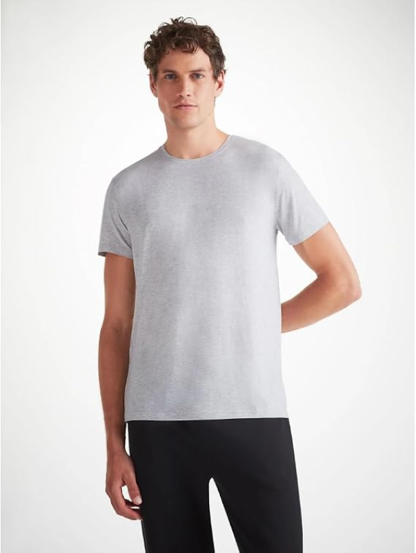 DEREK ROSE MENS SHORT SLEEVE MICRO MODAL CREW NECK T-SHIRT ATHLETIC CASUAL LOUNGE TEE