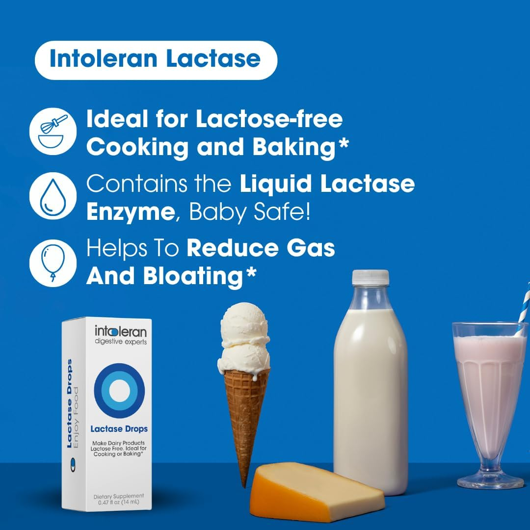 INTOLERAN LACTASE ENZYME DROPS FOR LACTOSE DIGESTION - 0.47 FL OZ 14ML