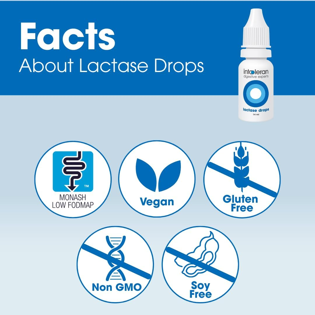 INTOLERAN LACTASE ENZYME DROPS FOR LACTOSE DIGESTION - 0.47 FL OZ 14ML