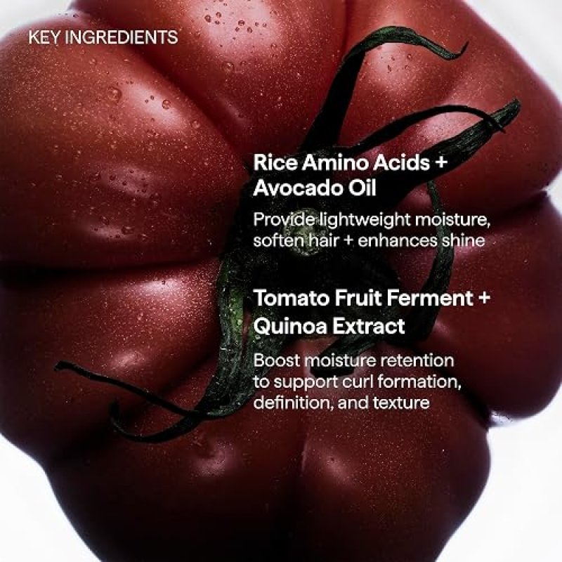BRIOGEO CURL CHARISMA RICE AMINO AVOCADO LEAVE-IN CREAM FOR CURLY HAIR, ANTI-FRIZZ MOISTURIZER