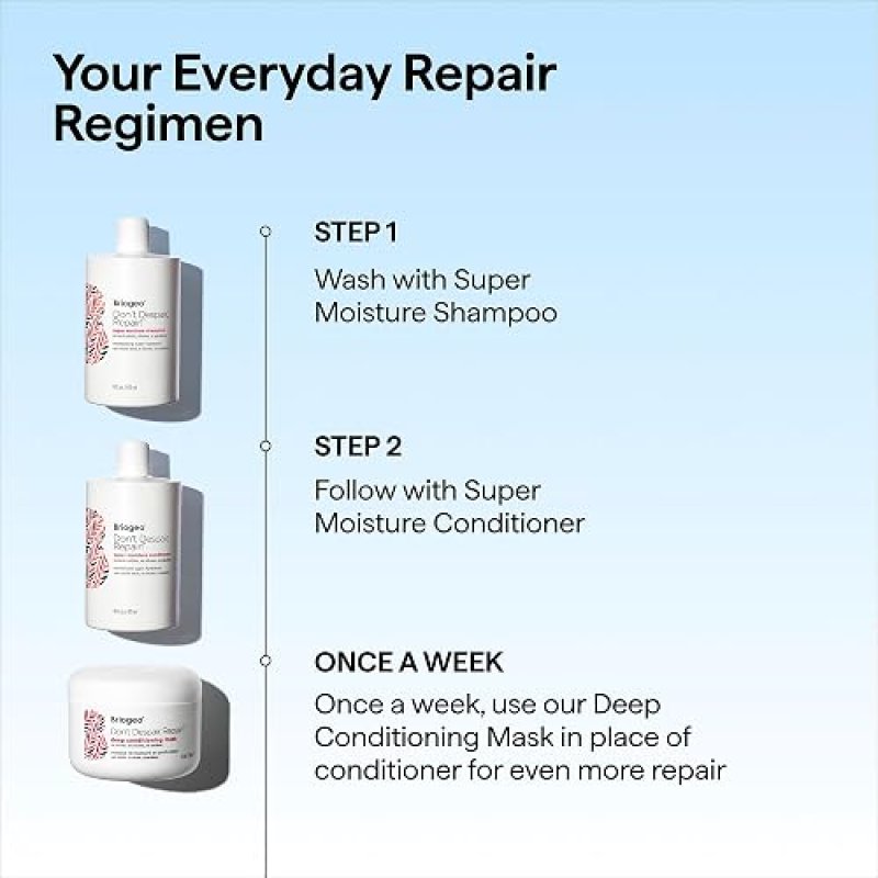 BRIOGEO DONT DESPAIR, REPAIR! MOISTURE CONDITIONER FOR DRY DAMAGED HAIR WITH ARGAN OIL, VEGAN