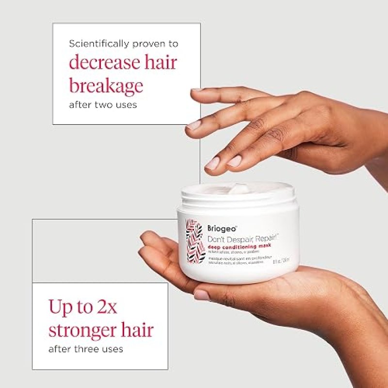 BRIOGEO DONT DESPAIR, REPAIR! DEEP CONDITIONING MASK FOR DRY, DAMAGED, COLOR-TREATED HAIR