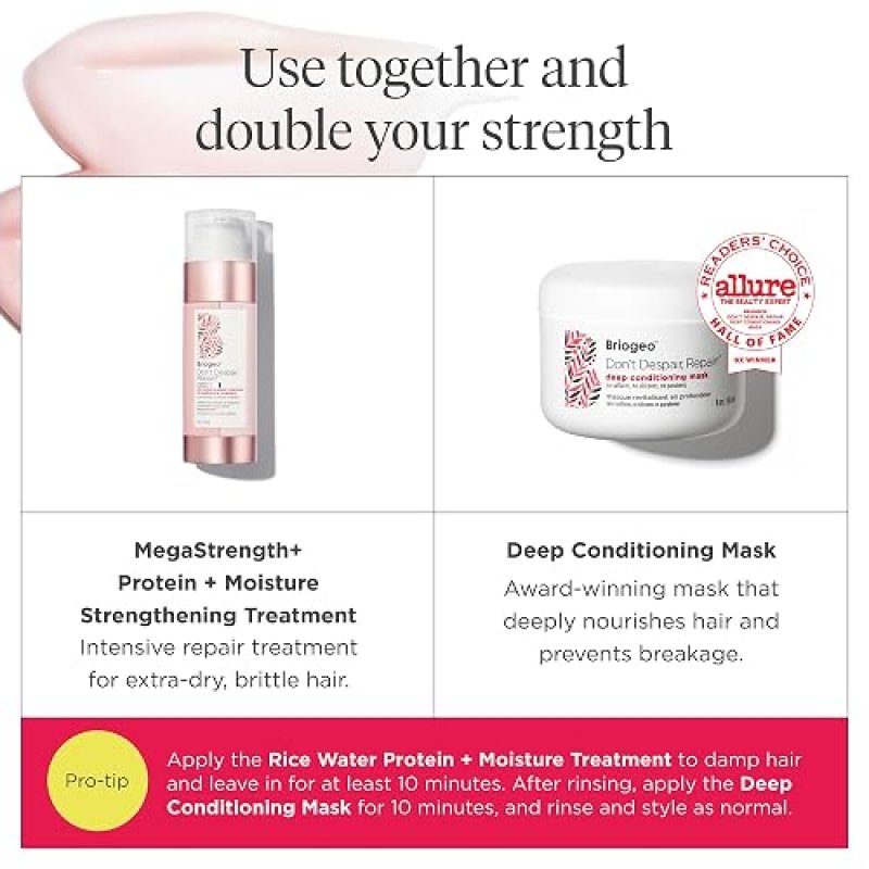 BRIOGEO DONT DESPAIR, REPAIR! DEEP CONDITIONING MASK FOR DRY, DAMAGED, COLOR-TREATED HAIR