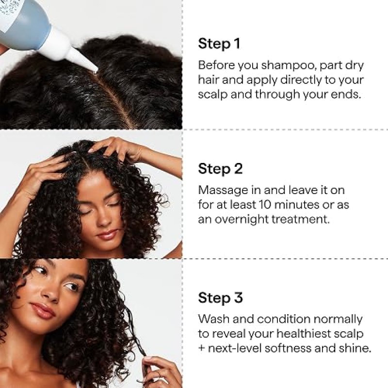 BRIOGEO SCALP REVIVAL ROSEMARY PRE-WASH OIL MOISTURIZING, SOOTHING, VEGAN HAIR TREATMENT