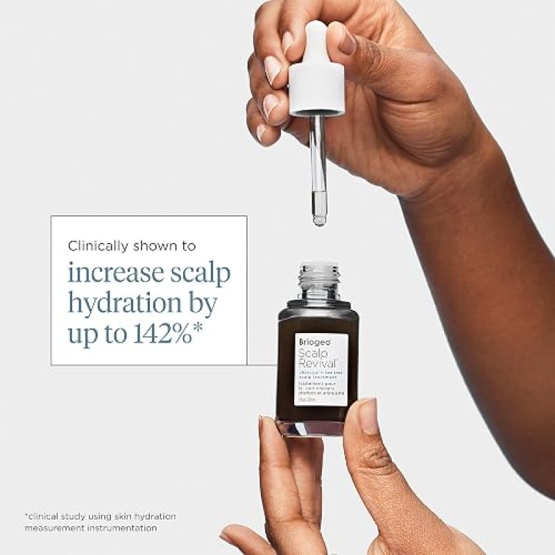 BRIOGEO SCALP REVIVAL CHARCOAL TEA TREE LEAVE-IN SCALP TREATMENT SERUM FOR HEALTHY HAIR