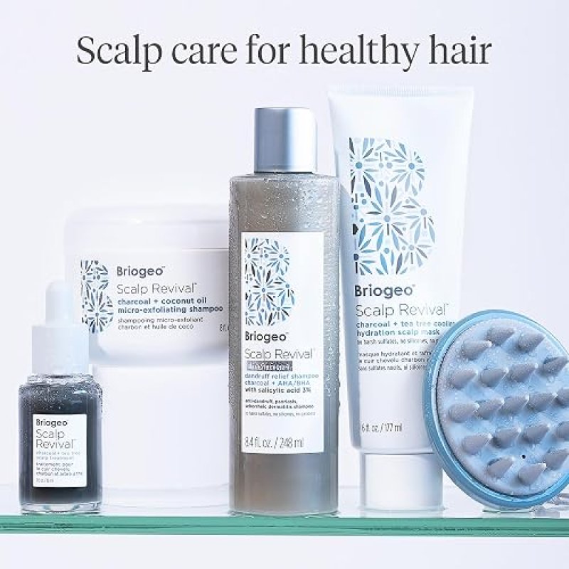 BRIOGEO SCALP REVIVAL CHARCOAL TEA TREE LEAVE-IN SCALP TREATMENT SERUM FOR HEALTHY HAIR