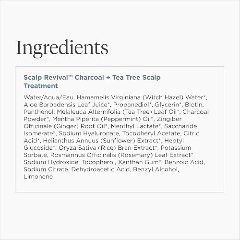 BRIOGEO SCALP REVIVAL CHARCOAL TEA TREE LEAVE-IN SCALP TREATMENT SERUM FOR HEALTHY HAIR