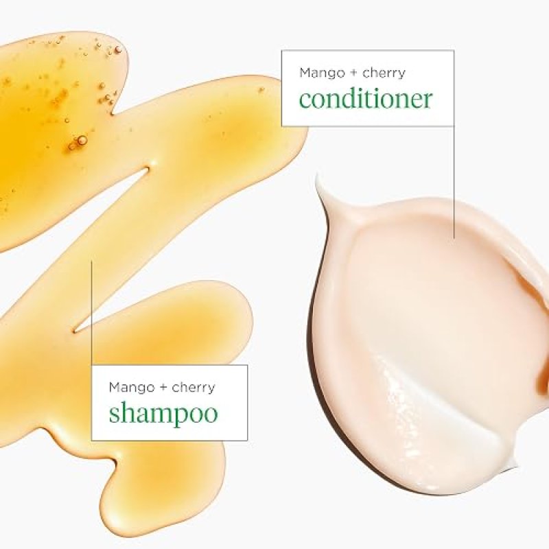BRIOGEO MANGO CHERRY HAIR PACK FOR OILY HAIR - BALANCING SHAMPOO CONDITIONER DUO, VEGAN