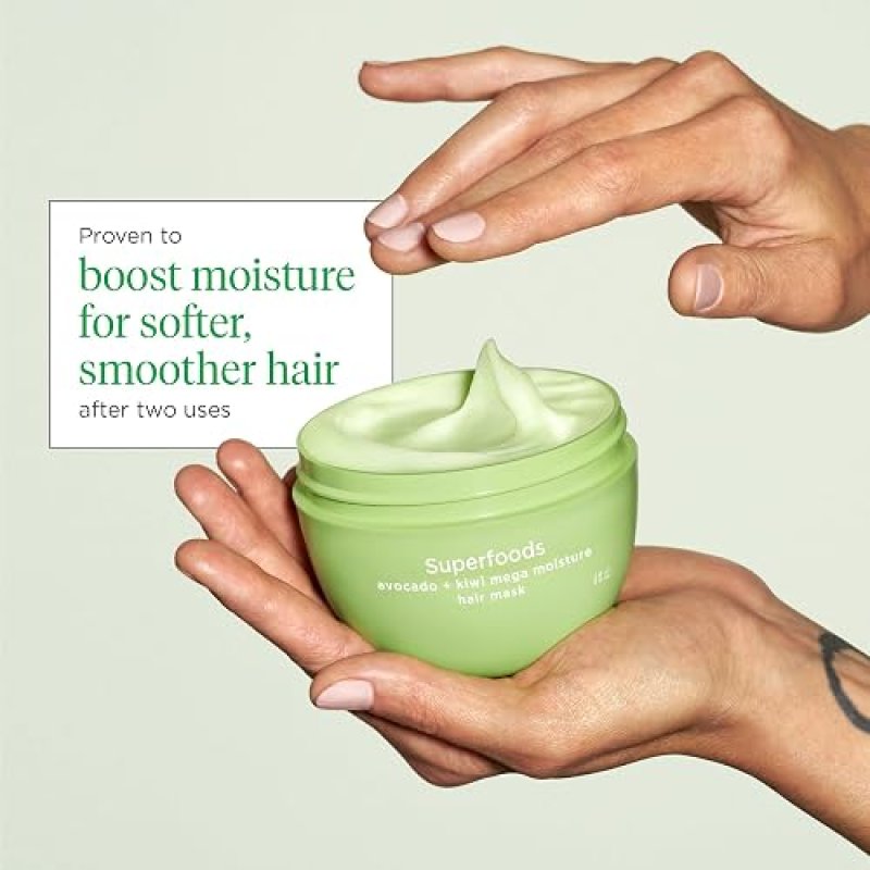BRIOGEO AVOCADO KIWI HAIR MASK PROTEIN SILICONE-FREE DEEP MOISTURE TREATMENT FOR DRY HAIR