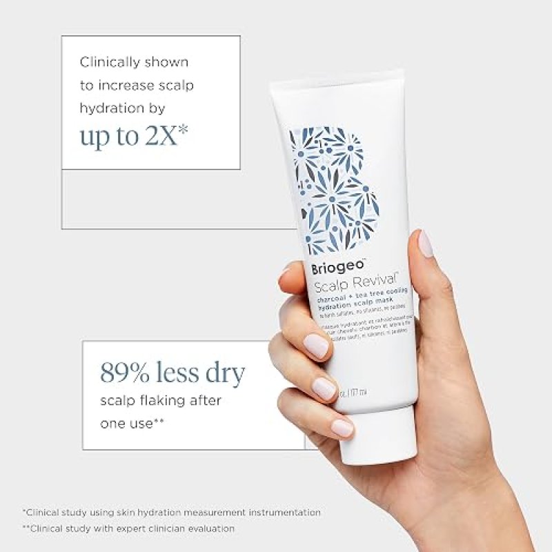 BRIOGEO SCALP REVIVAL CHARCOAL TEA TREE COOLING HYDRATION MASK FOR HEALTHY SCALP