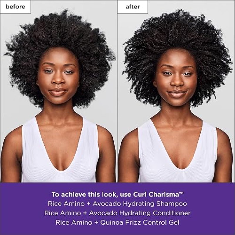 BRIOGEO CURL CHARISMA HYDRATING SHAMPOO WITH RICE AMINO AVOCADO FRIZZ CONTROL, SULFATE-FREE, VEGAN