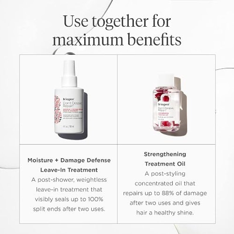 BRIOGEO DONT DESPAIR, REPAIR! LEAVE-IN HAIR TREATMENT FOR DAMAGED HAIR, STRENGTHENING FORMULA