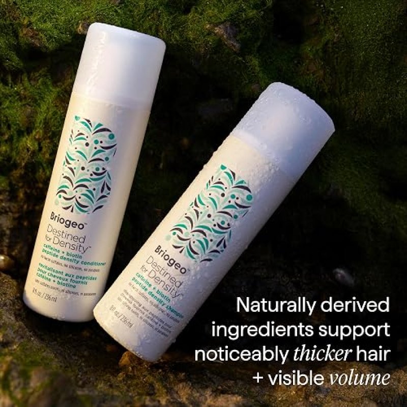 BRIOGEO DESTINED FOR DENSITY CONDITIONER WITH CAFFEINE BIOTIN THICKENS FINE, THINNING HAIR