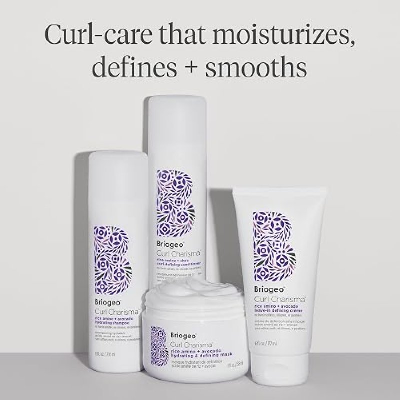 BRIOGEO CURL CHARISMA HYDRATING CONDITIONER WITH RICE AMINO AVOCADO FOR FRIZZ-FREE CURLS