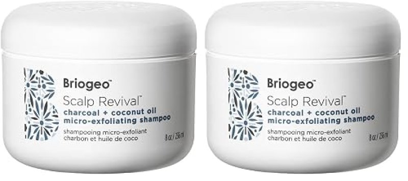 BRIOGEO SCALP REVIVAL CHARCOAL COCONUT OIL SHAMPOO SULFATE-FREE, DETOX HYDRATE, VEGAN