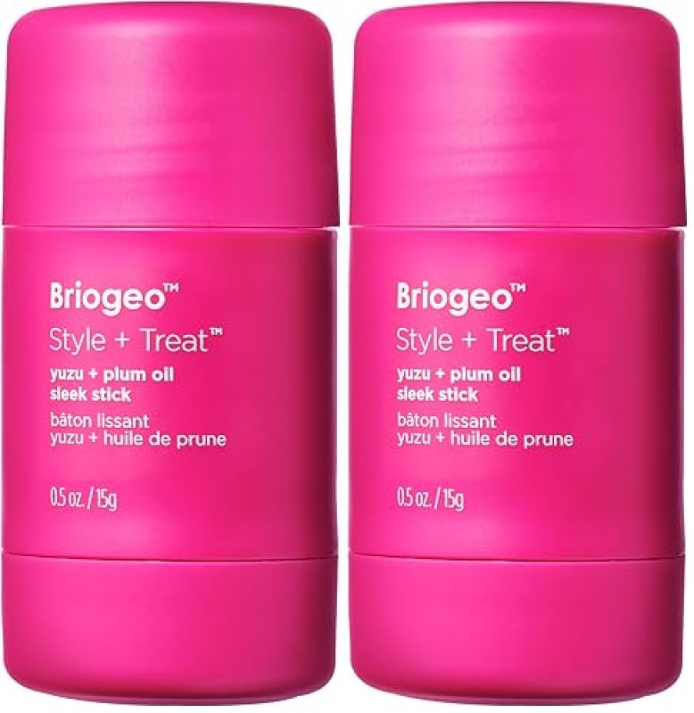 BRIOGEO STYLE TREAT SLEEK STICK FLYAWAY CONTROL LIGHTWEIGHT SILICONE-FREE HAIR BALM 0.5OZ 2-PACK