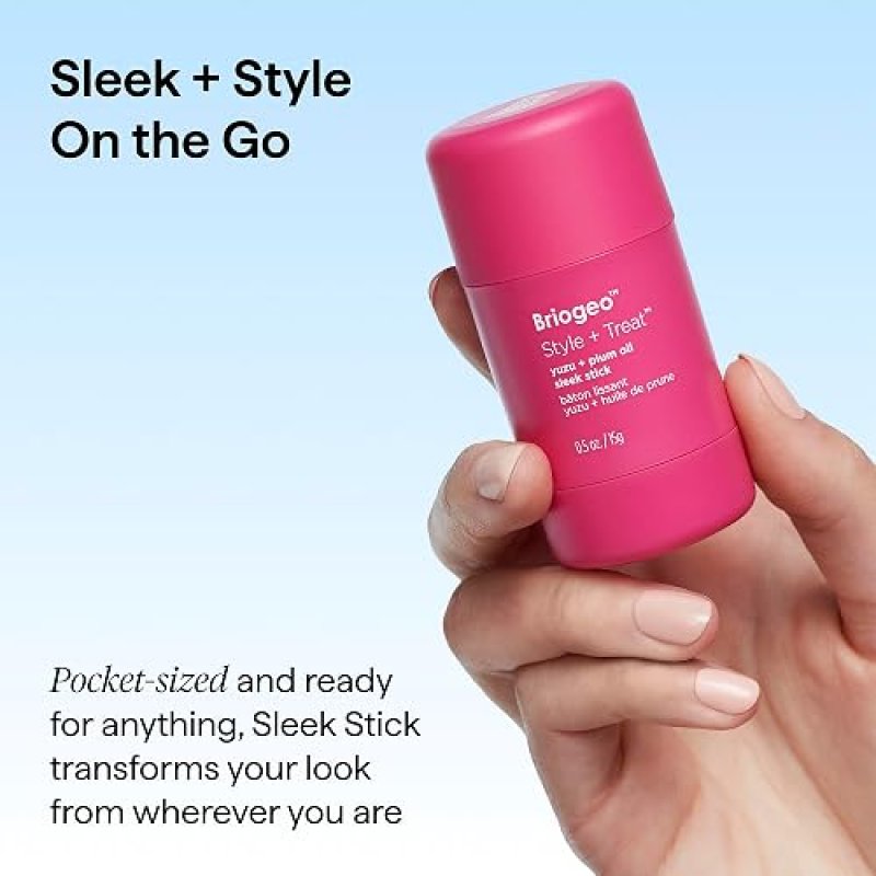 BRIOGEO STYLE TREAT SLEEK STICK FLYAWAY CONTROL LIGHTWEIGHT SILICONE-FREE HAIR BALM 0.5OZ 2-PACK