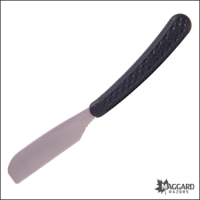 FEATHER ARTIST CLUB SR KAMISORI FIXED STRAIGHT RAZOR SHAVETTE, BLACK HANDLE SKU FTHR-SR-CONCAVE-STRAIGHT-BLACK