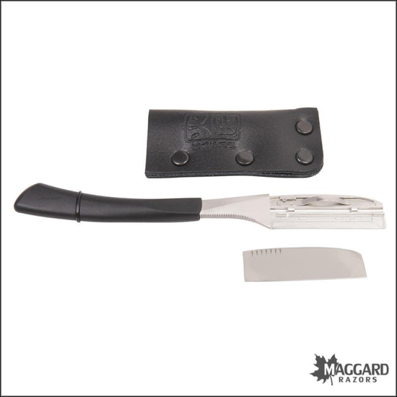 KAI CAPTAIN CAP-J7 KAMISORI STRAIGHT RAZOR SHAVETTE, BLACK HANDLE
