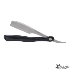 KAI CAPTAIN R7 STANDARD FOLDING STRAIGHT RAZOR SHAVETTE, BLACK HANDLE