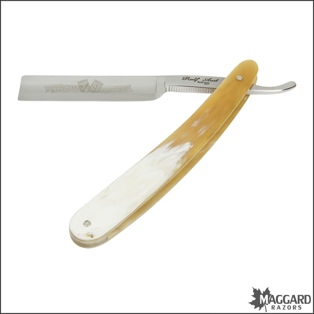 RALF AUST 102NPHH-A-E - 5/8" SQUARE POINT, HORN SCALES, PROFESSIONALLY HONED