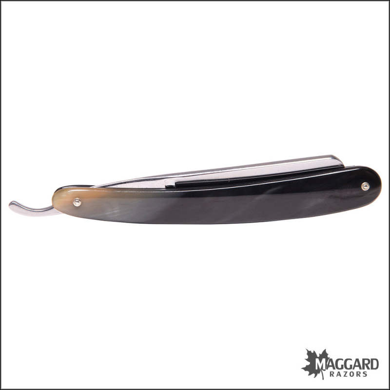 RALF AUST 102NPHH-R-E - 5/8" ROUND POINT, HORN SCALES, PROFESSIONALLY HONED