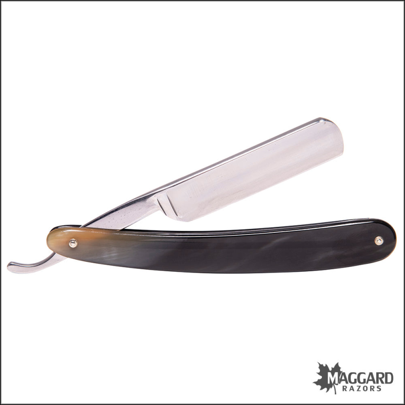 RALF AUST 102NPHH-R-E - 5/8" ROUND POINT, HORN SCALES, PROFESSIONALLY HONED