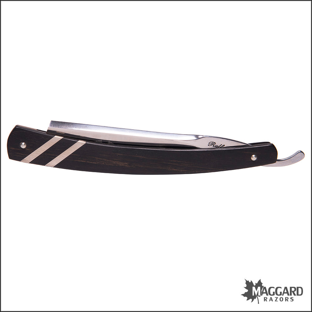 RALF AUST 123NPESI-FR-E-1 - 6/8" FRENCH POINT, EBONY HANDLE WITH SILVER INLAYS, PROFESSIONALLY HONED