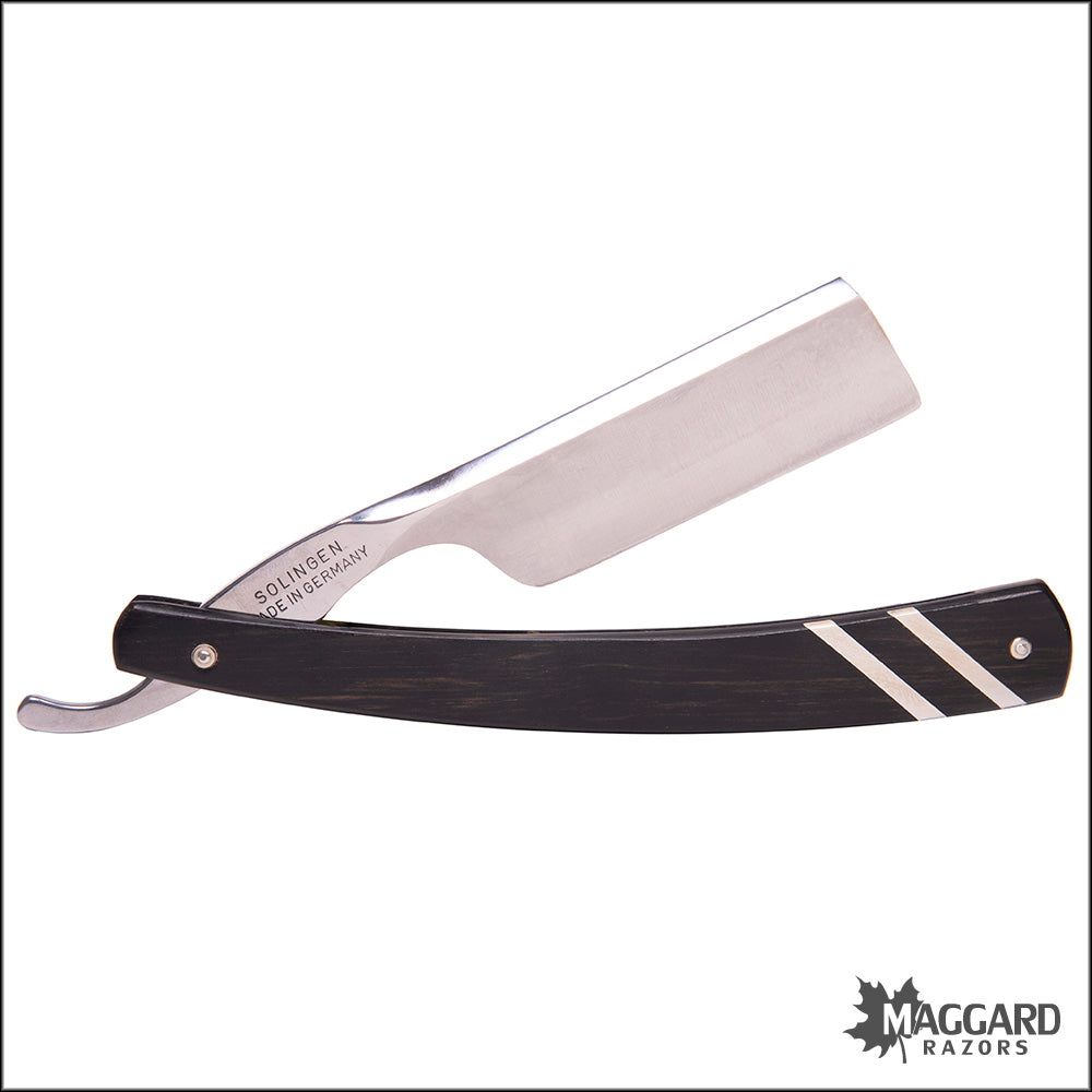 RALF AUST 123NPESI-FR-E-1 - 6/8" FRENCH POINT, EBONY HANDLE WITH SILVER INLAYS, PROFESSIONALLY HONED