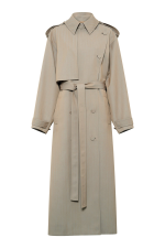 GABRIELA HEARTS  TELLUS TRENCH COAT IN CAMEL CROSS-DYED WOOL  CAMEL
