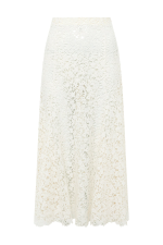 GABRIELA HEARTS PATTERSON SKIRT IN IVORY FLORAL CASHMERE LACE  IVORY