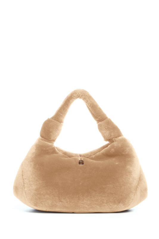 GABRIELA HEARTS SMALL ANTONIA BAG IN CHAMPAGNE SHEARLING  CHAMPAGNE