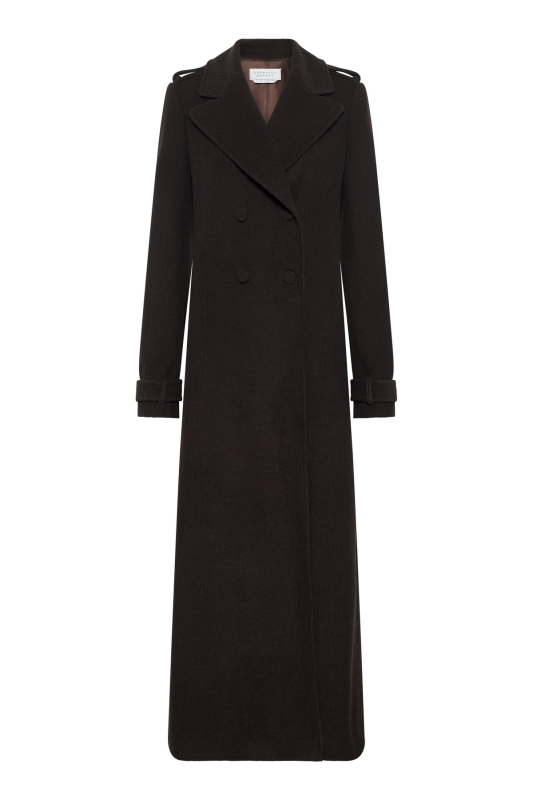 GABRIELA HEARTS HOUSTT TRENCH COAT IN CHOCOLATE CASHMERE CORDUROY  CHOCOLATE