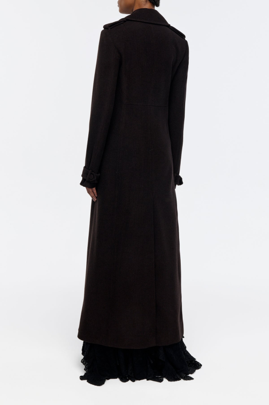 GABRIELA HEARTS HOUSTT TRENCH COAT IN CHOCOLATE CASHMERE CORDUROY  CHOCOLATE
