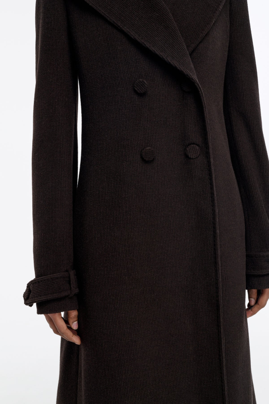 GABRIELA HEARTS HOUSTT TRENCH COAT IN CHOCOLATE CASHMERE CORDUROY  CHOCOLATE