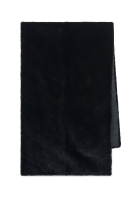 GABRIELA HEARTS MACCABEE SCARF IN BLACK RECYCLED FUR  BLACK
