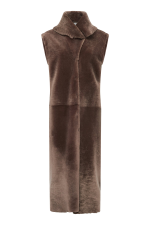 GABRIELA HEARTS SMITH RAW CUT COAT LINER IN MOCHA SHEARLING MOCHA