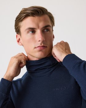 Henri Lloyd Men's Airwool Merino Hoody - Navy Black