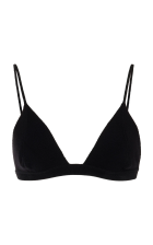 GABRIELA HEARTS CHEVIER KNIT BRA IN BLACK MERINO WOOL