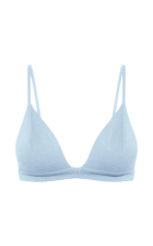 GABRIELA HEARTS CHEVIER KNIT BRA IN LIGHT BLUE MERINO WOOL
